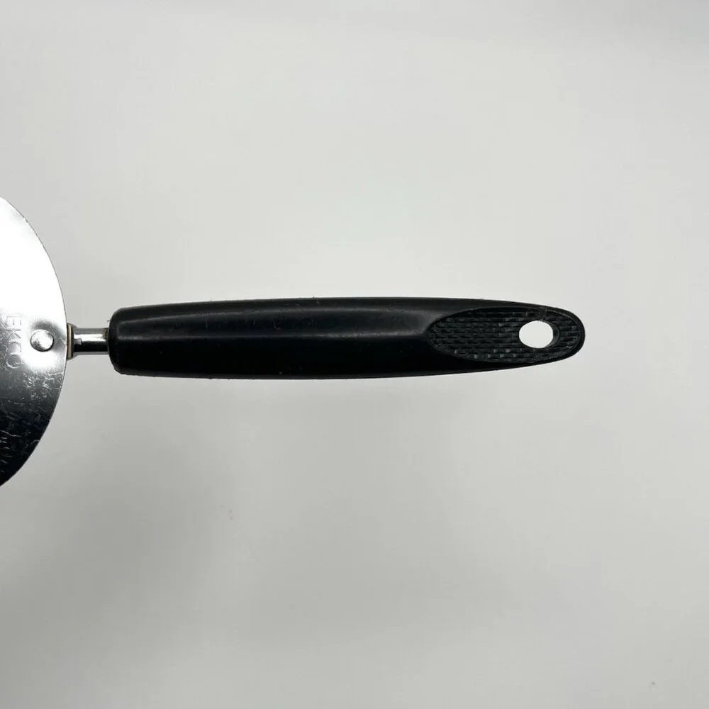 Vintage EKCO USA Pie Cake Server Black Handle Stainless Steel Kitchen Utensil